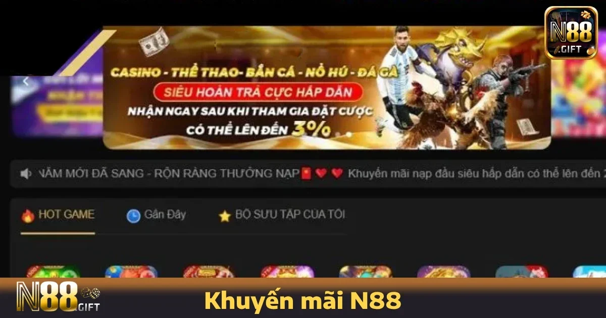 Khuyến mãi N88 mang đến cơ hội kiếm tiền hấp dẫn dành cho hội viên